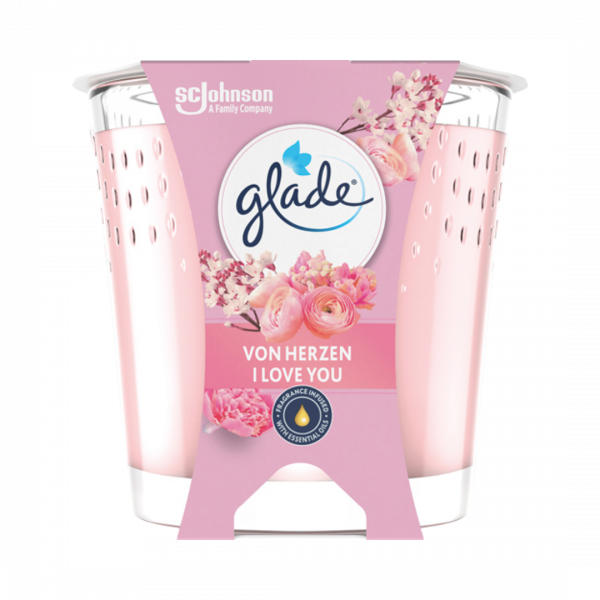 Glade Duftkerze Von Herzen I Love You, im Glas, 204g